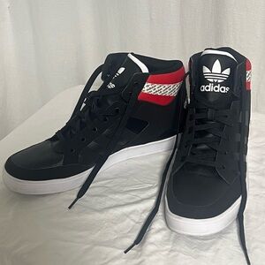 Adidas Hoops 3.0 Mid Sneakers – Black/White/Red – Men’s size 13